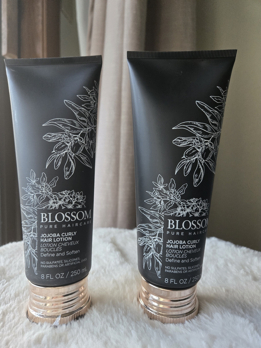 2 Blossom Pure Haircare Jojoba Curly Hair Lotion 8oz each. New